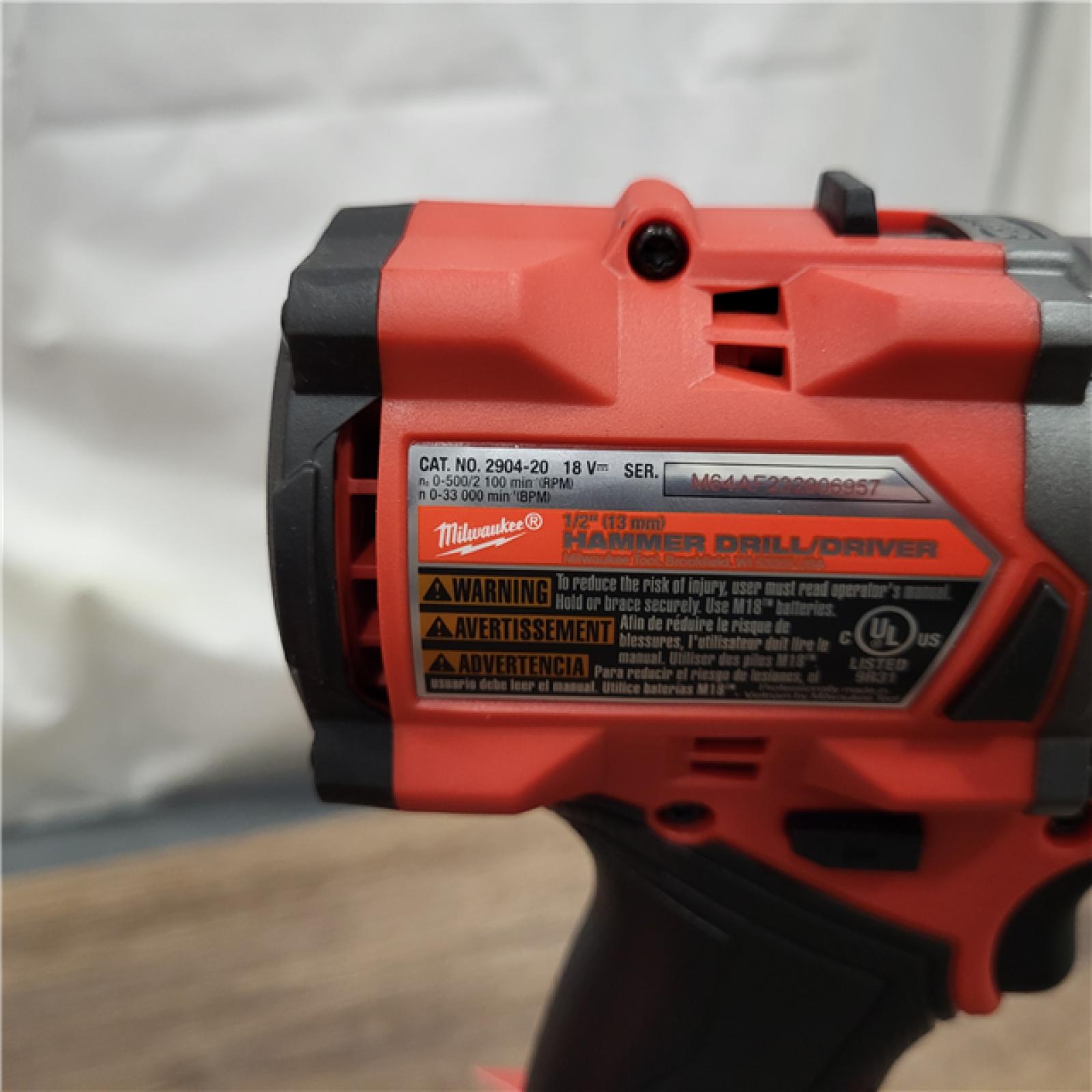 AS-IS Milwaukee M18 FUEL 18V Lithium-Ion Brushless Cordless Hammer Drill and Impact Driver Combo Kit (2-Tool) with 2 Batteries