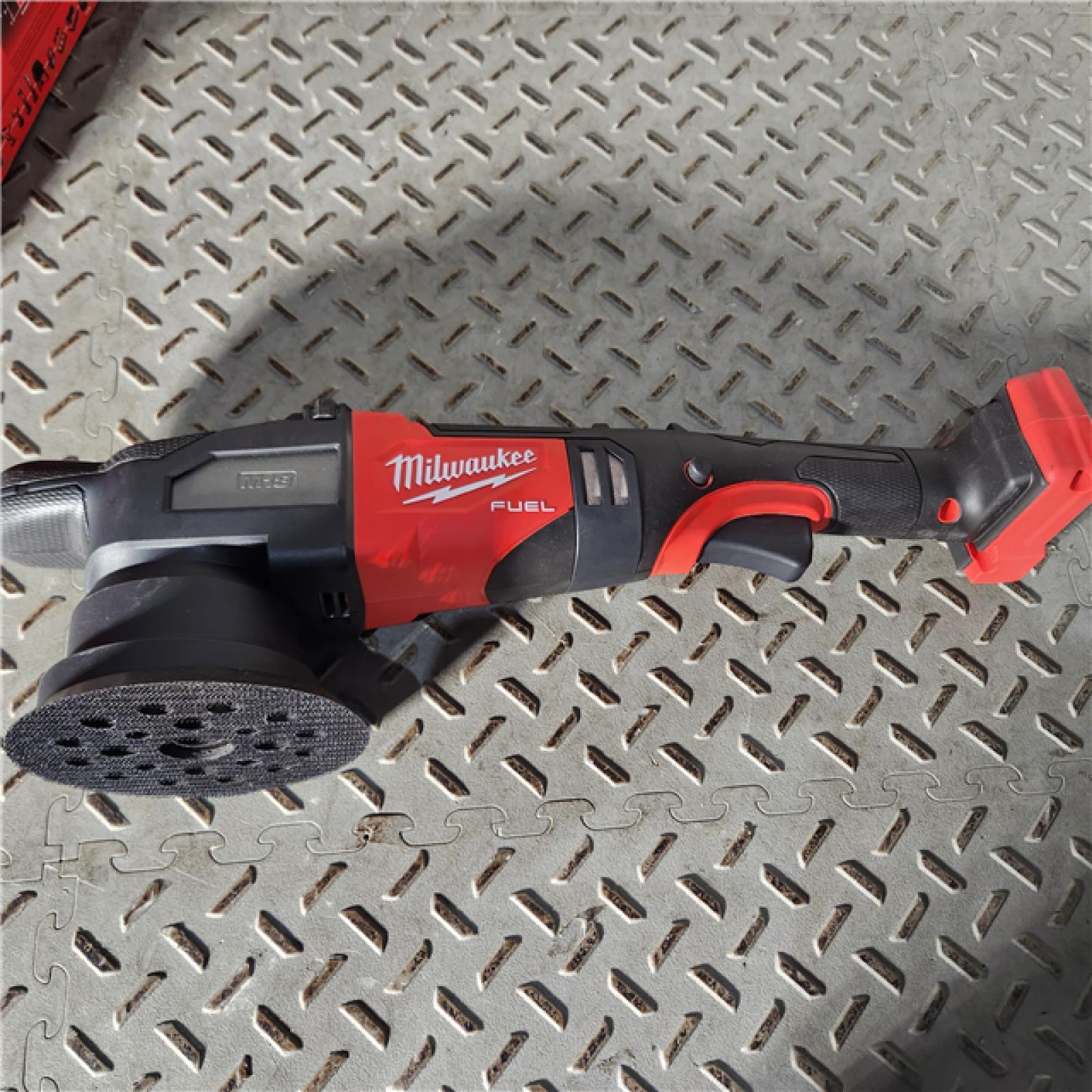 Houston location AS-IS MILWAUKEE M18 FUEL18V Lithium-Ion Brushless Cordless 15MM DA Polisher (Tool-Only)