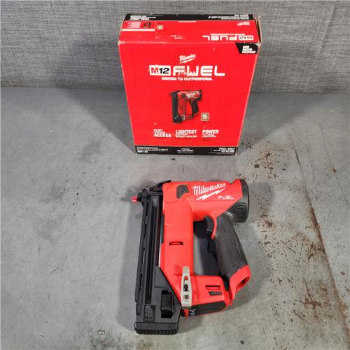 HOUSTON LOCATION - AS-IS M12 FUEL 12-Volt Lithium-Ion Brushless Cordless 18-Guage Compact Brad Nailer (Tool Only)