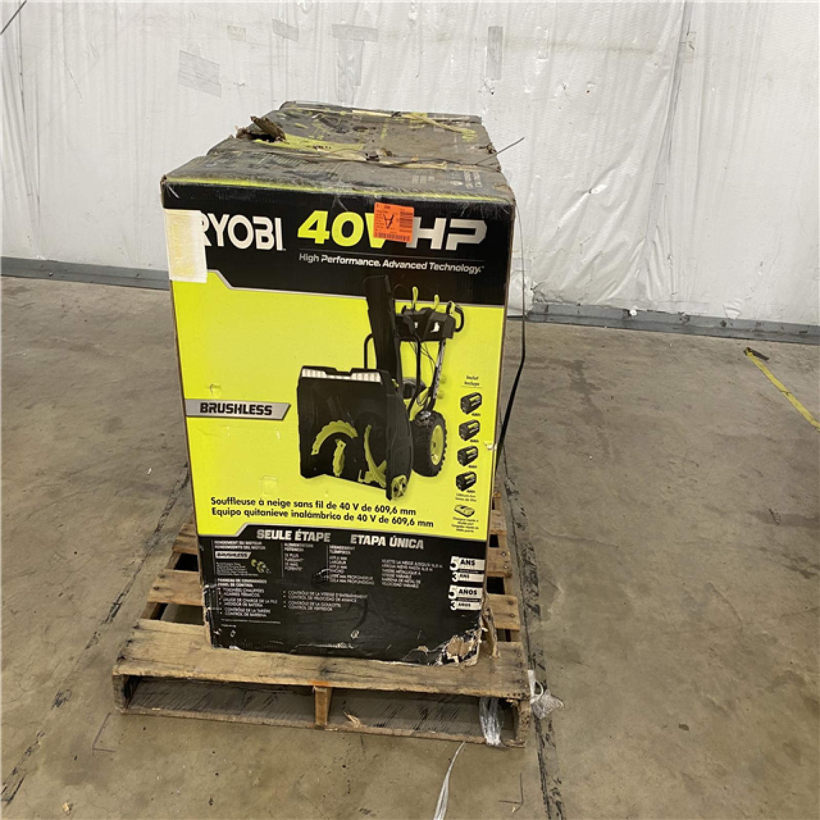 Houston Location - AS IS Ryobi 24'' 40V Cordless Snow Blower