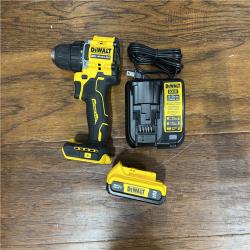 AS-IS DEWALT ATOMIC 20-Volt Lithium-Ion Cordless Compact 1/2 in. Drill/Driver Kit with 2.0Ah Battery, Charger and Bag