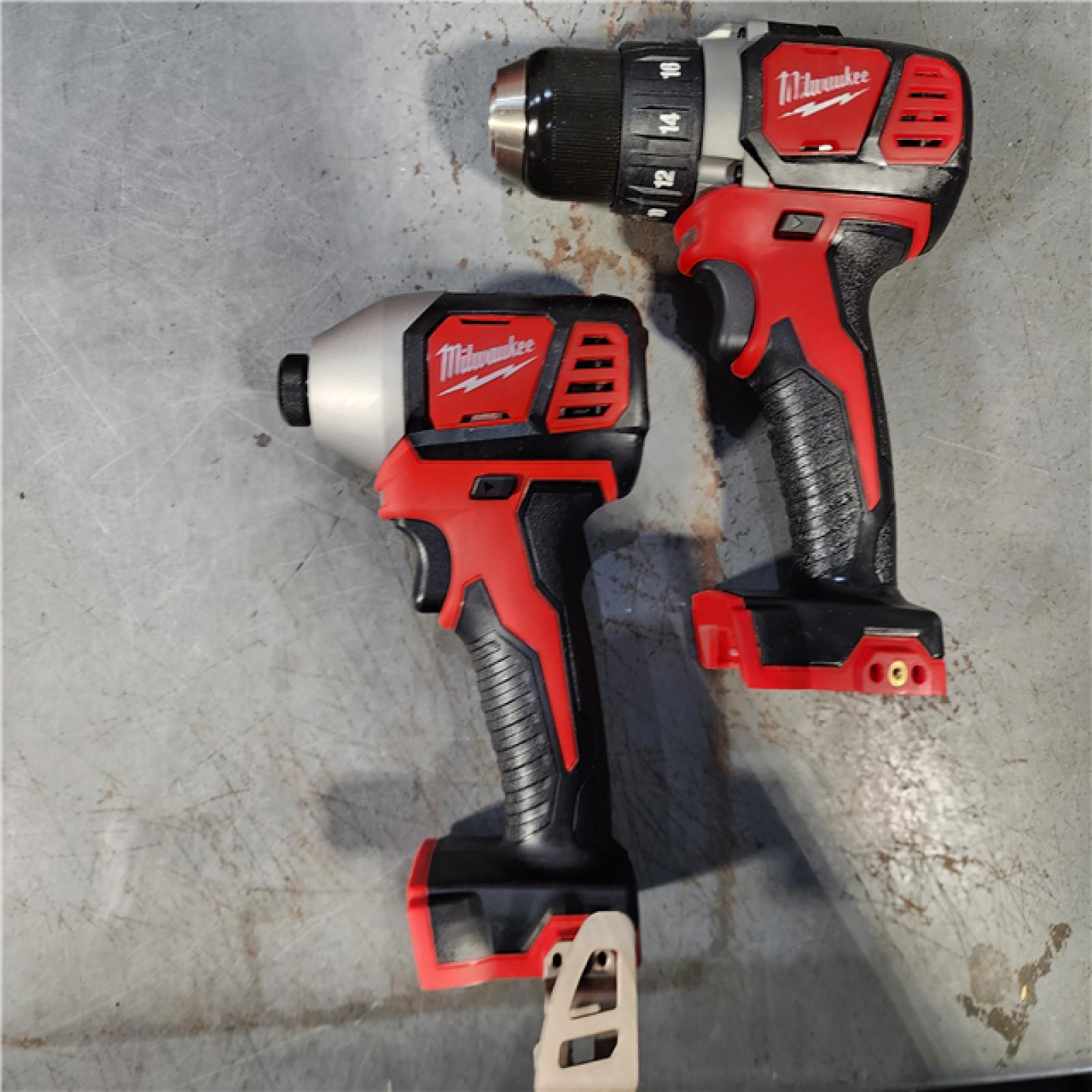 HOUSTON LOCATION - AS-IS Milwaukee M18 18V Cordless Brushed 2 Tool Drill/Driver and Impact Driver Kit