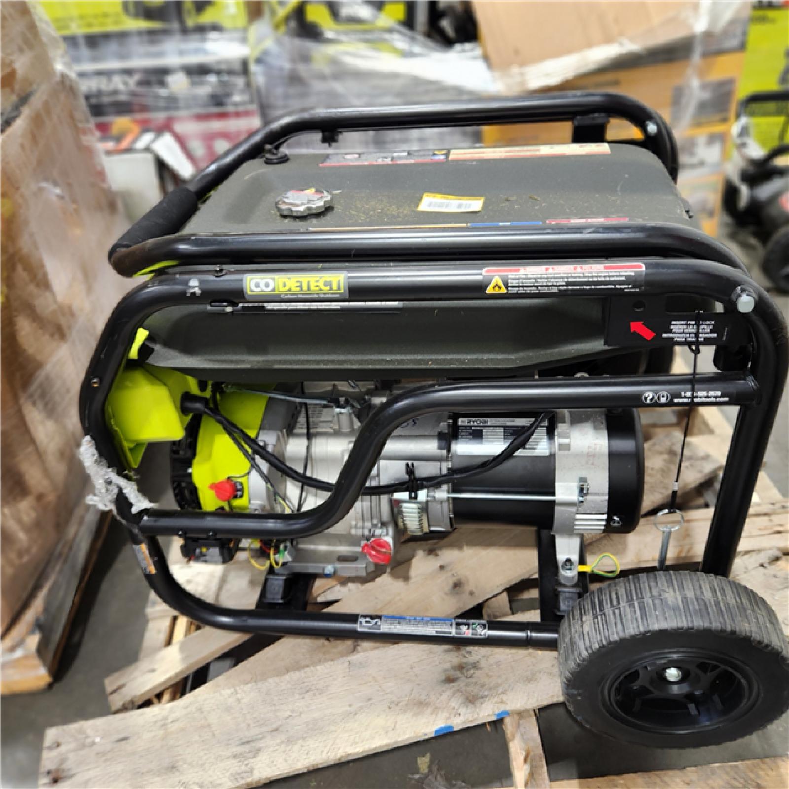 Dallas Location - As-Is RYOBI 6,500-Watt Gasoline Powered Portable Generator