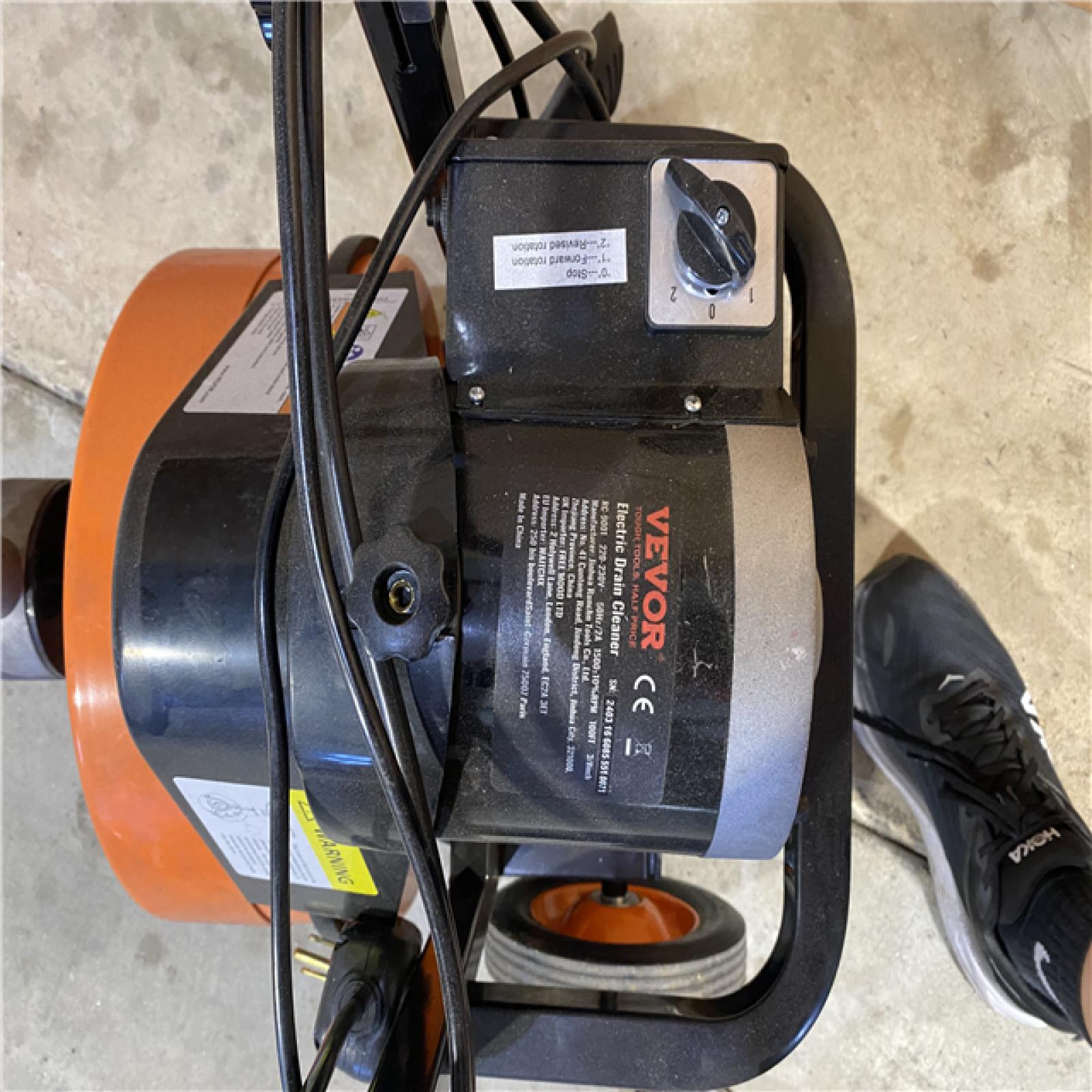 HOUSTON LOCATION - AS-IS Vevor Electric Drain Cleaner 100FT x 3/8inch