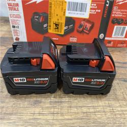 AS IS Milwaukee M18 18-Volt Lithium-Ion XC Starter Kit with Two 5.0Ah Batteries / Charger (48-59-1852B)