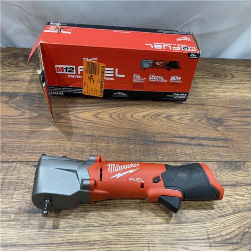 AS IS Milwaukee 2564-20 M12 FUEL 12-Volt Lithium-Ion Brushless Cordless 3/8 in. Right Angle Impact Wrench