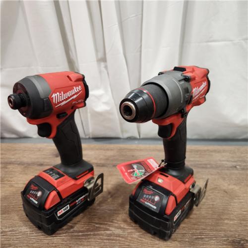 AS-IS Milwaukee M18 FUEL 18V Lithium-Ion Brushless Cordless Hammer Drill and Impact Driver Combo Kit (2-Tool) with 2 Batteries