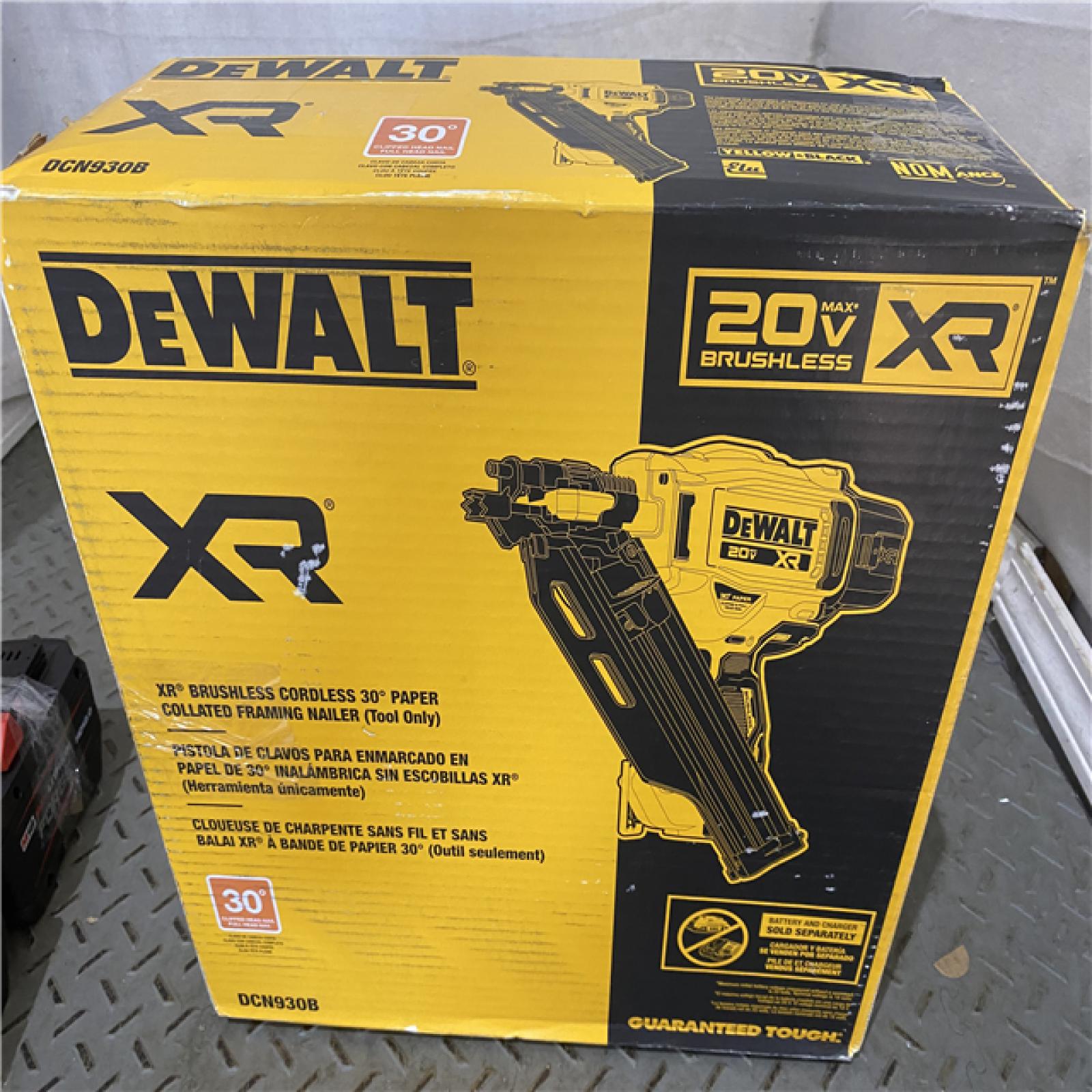 Houston location AS-IS DEWALT 20-Volt 30Â° Cordless Framing Nailer (Tool-Only)