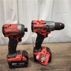 AS-IS Milwaukee M18 FUEL 18V Lithium-Ion Brushless Cordless Hammer Drill and Impact Driver Combo Kit (2-Tool) with 2 Batteries