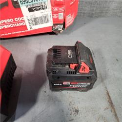 HOUSTON LOCATION - AS-IS M18 18V Lithium-Ion REDLITHIUM FORGE 8.0 Ah Battery Pack with M18 18V Dual Bay Simultaneous Super Charger