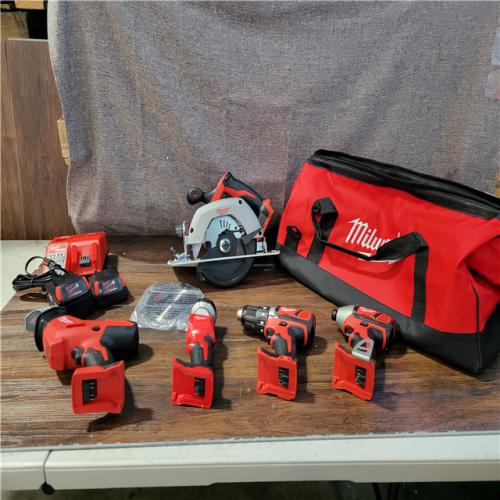 CALIFORNIA NEW MILWAUKEE M18 5-TOOL COMBO KIT (2 BATTERIES, 1 CHARGER, AND BAG INCLUDED)