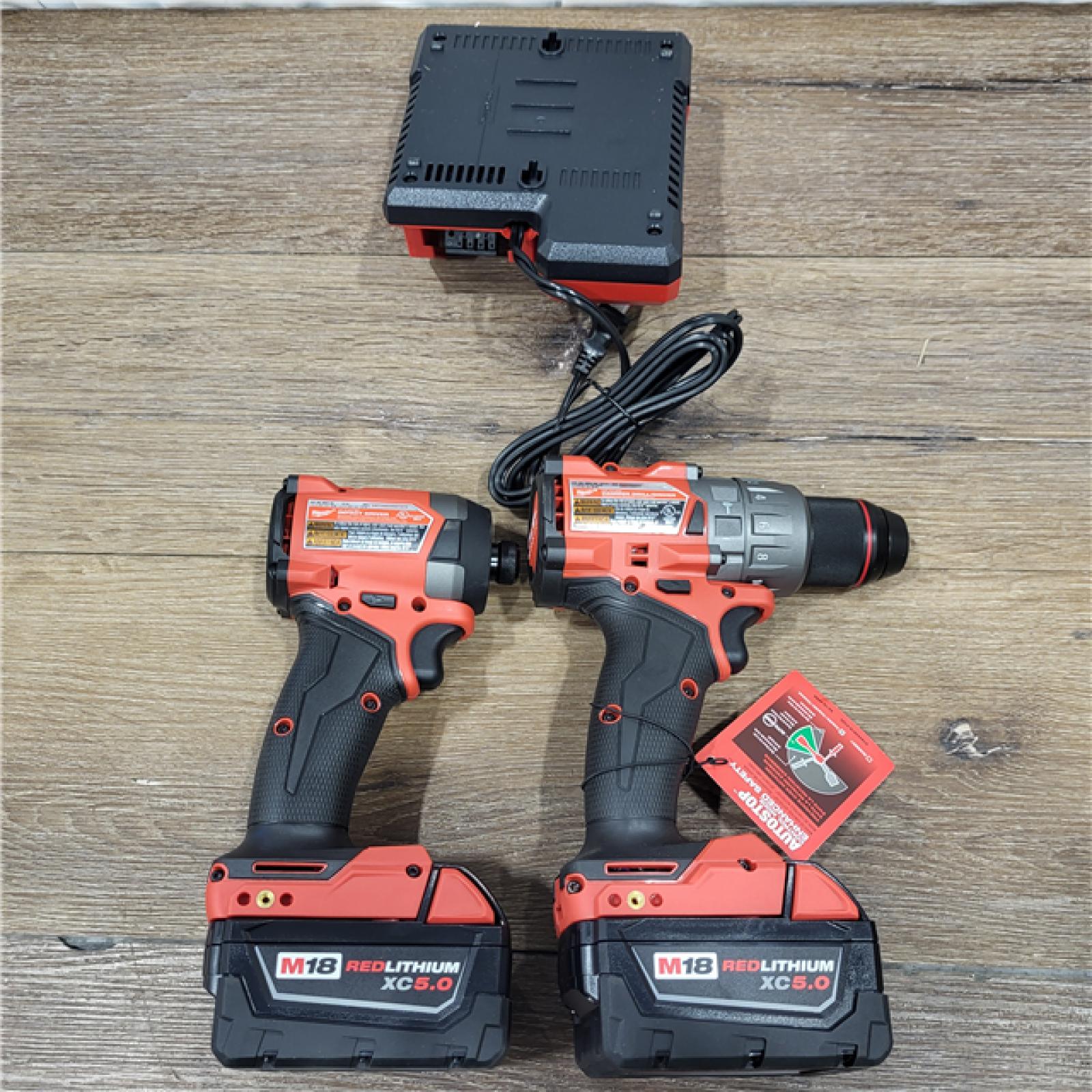 AS-IS M18 FUEL 18V Lithium-Ion Brushless Cordless Hammer Drill and Impact Driver Combo Kit (2-Tool) with 2 Batteries