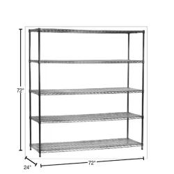 DALLAS LOCATION - HDX 5-Tier Commercial Grade Heavy Duty Steel Wire Shelving Unit in ChromeMax - PALLET (10 UNITS)