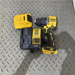 Houston location AS-IS DEWALT ATOMIC 20-Volt Lithium-Ion Cordless 1/2 in. Compact Hammer Drill with 3.0Ah Battery, Charger and Bag