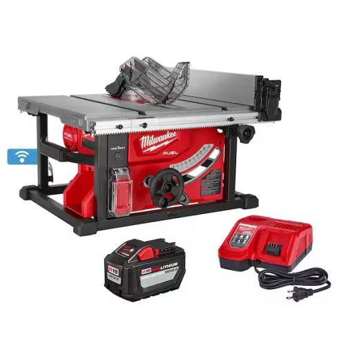 NEW! - Milwaukee M18 FUEL ONE-KEY 18- volt Lithium-Ion Brushless Cordless 8-1/4 in. Table Saw Kit W/(1) 12.0Ah Battery & Rapid Charger