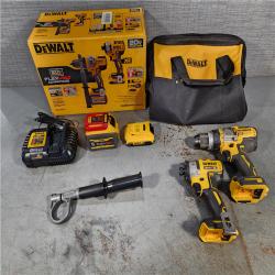 HOUSTON LOCATION - AS-IS DEWALT 20V MAX Cordless Brushless Hammer Drill/Driver 2 Tool Combo Kit with FLEXVOLT ADVANTAGE