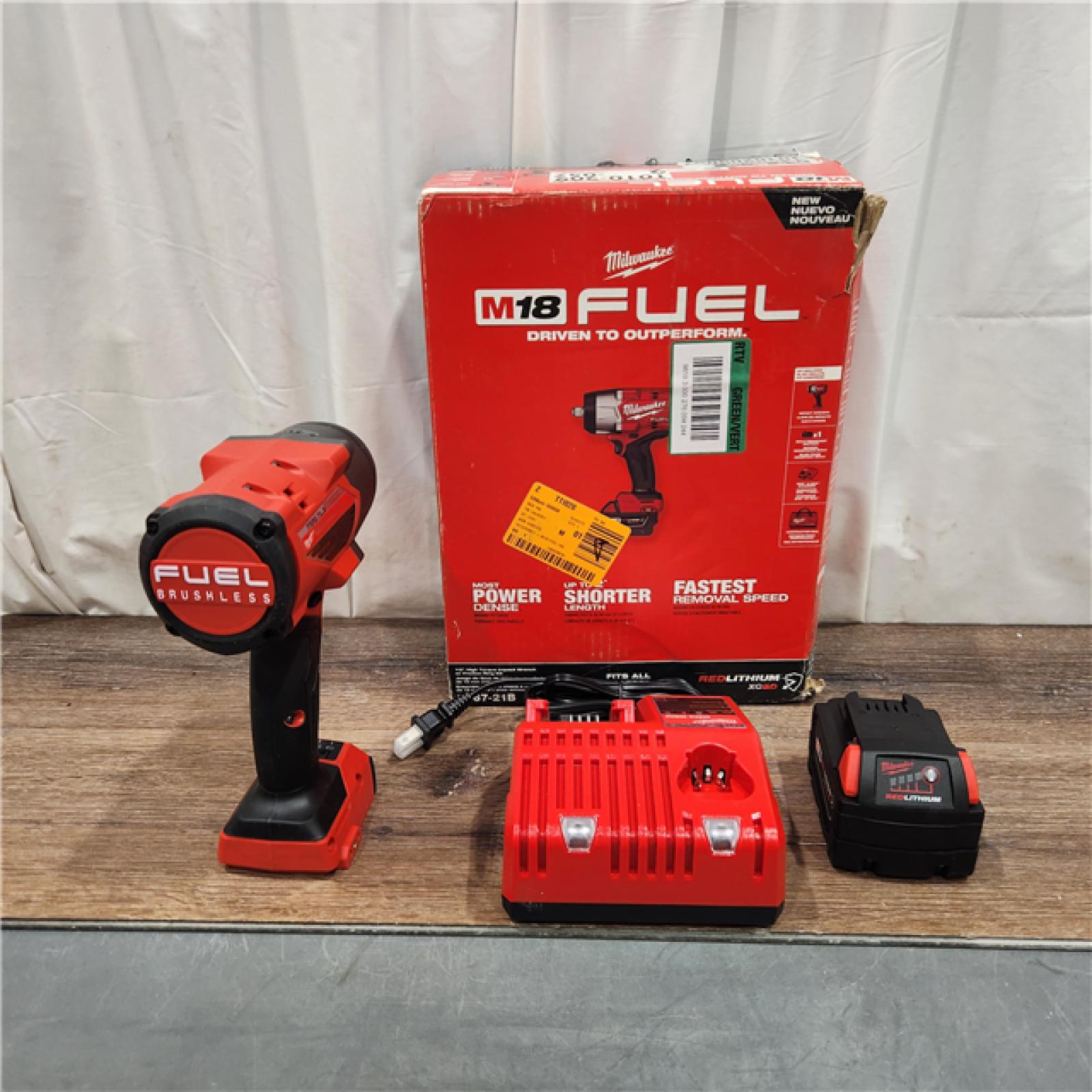 AS IS Milwaukee M18 1/2 in. Cordless Brushless High Torque Impact Wrench Kit (Battery & Charger)