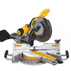 DALLAS LOCATION - DEWALT 15 Amp Corded 12 in. Double Bevel Sliding Compound Miter Saw, Blade Wrench and Material Clamp