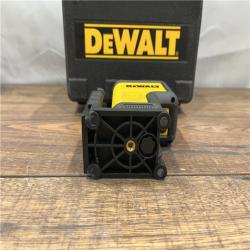 AS IS DEWALT 120 Ft. Green Self-Leveling 3-Spot Laser Level with (2) AA Batteries & Case