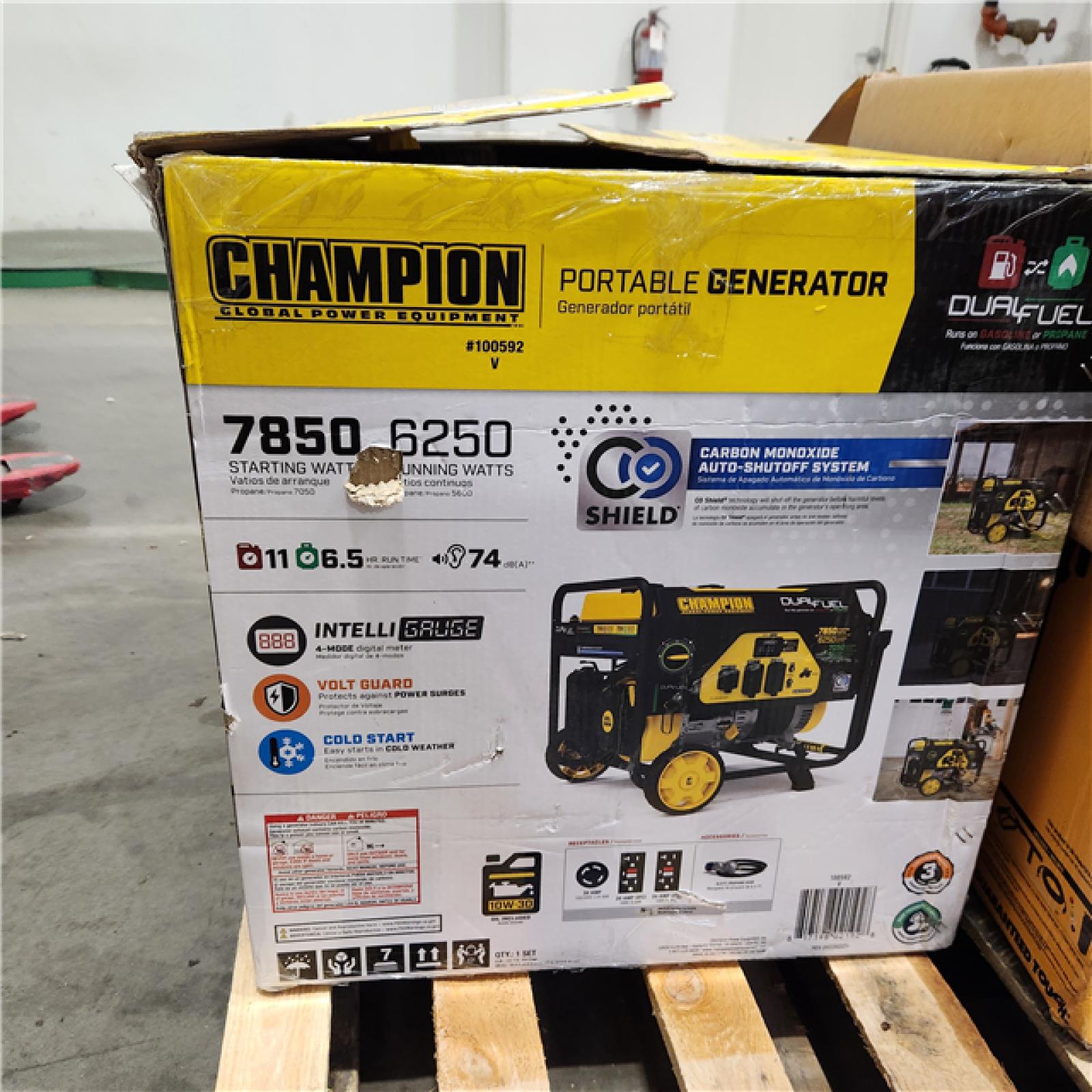 Dallas Location - As-Is Champion Power Equipment 6250W Dual Fuel Generator