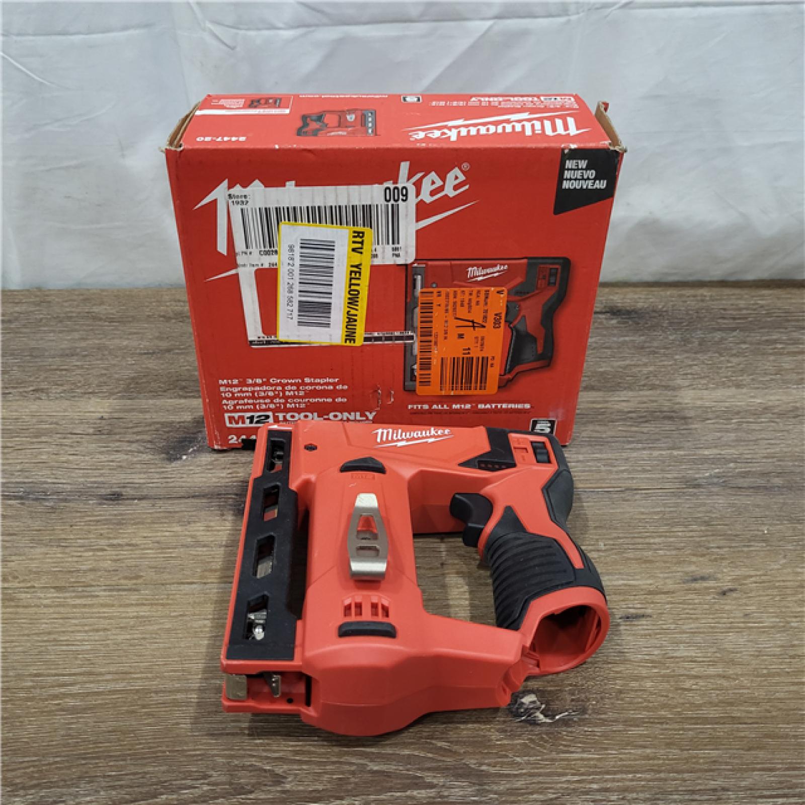 AS- IS Milwaukee Tool MWK2447-20 3 X 8 in. Crown Stapler Tool