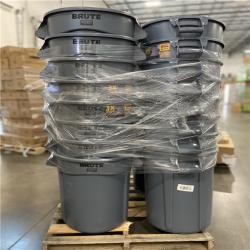 DALLAS LOCATION - Uline Trash Can - 32 Gallon, Gray - ( 32 UNITS)