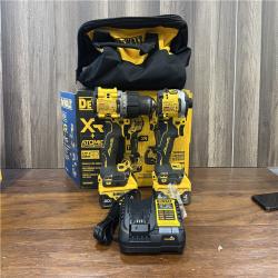 AS-IS DEWALT 20V MAX XR Hammer Drill and ATOMIC Impact Driver 2 Tool Cordless Combo Kit with (2) 4.0Ah Batteries, Charger, and Bag