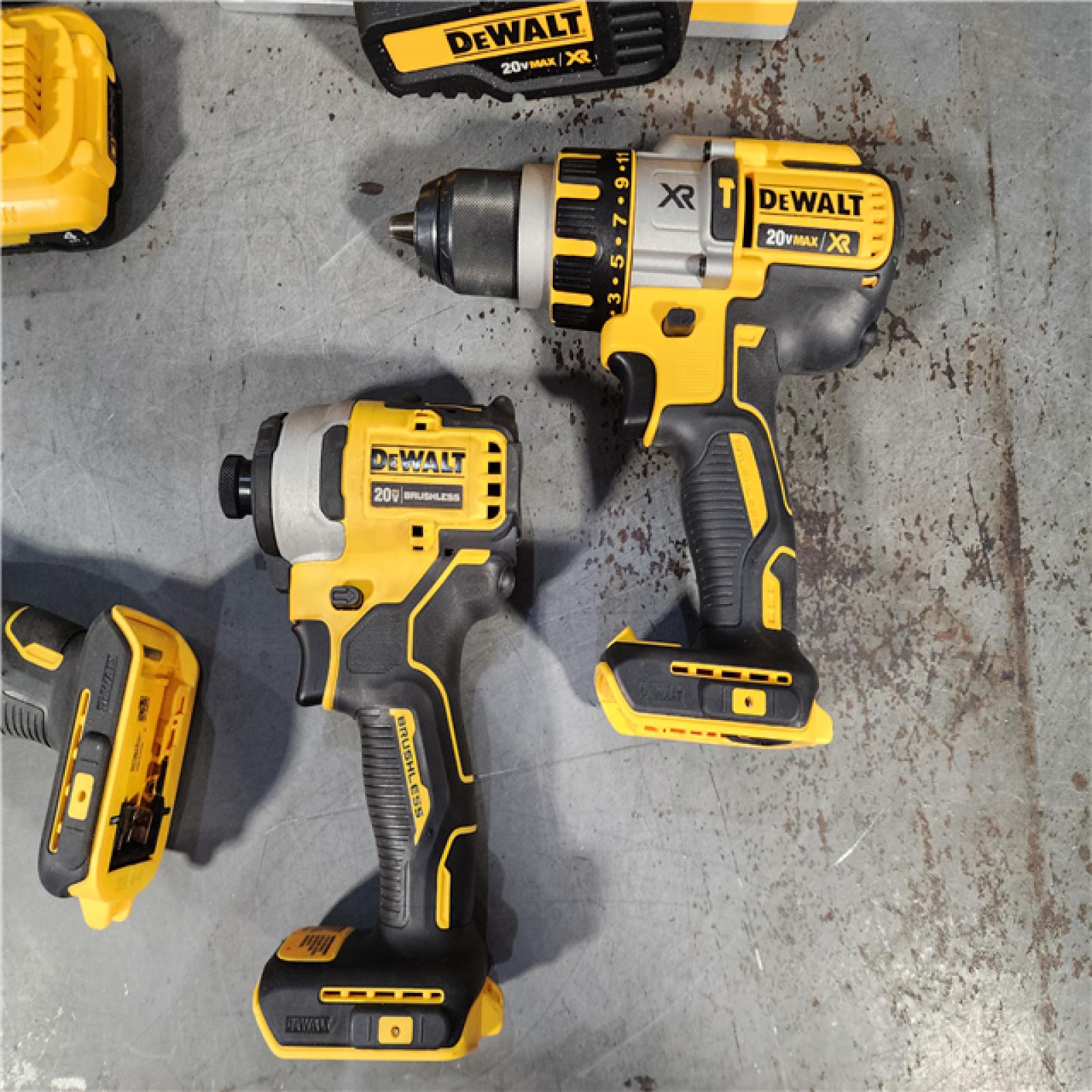 HOUSTON LOCATION - AS-IS DEWALT 4 TOOL COMBO KIT W/ (2) BATTERY & CHARGER