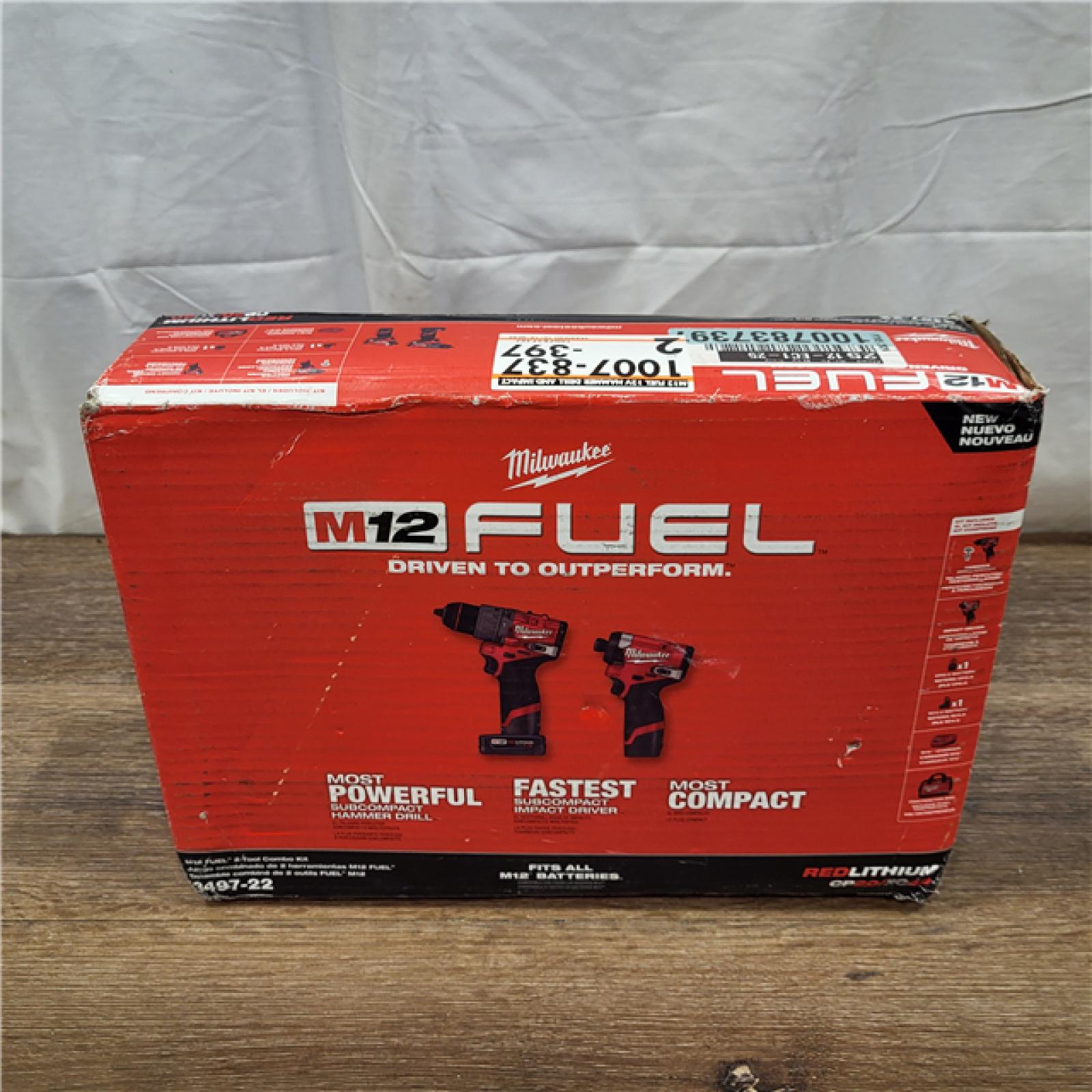 AS-IS M12 Fuel Combo 1/2 Rotary Hammer and 1/4 Impact Wrench New Generation