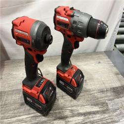 AS-IS MILWAUKEE M18 FUEL 18V Lithium-Ion Brushless Cordless Hammer Drill and Impact Driver Combo Kit (2-Tool) with 2 Batteries