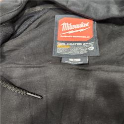 AS IS Milwaukee 306B-21L 12V Heated Hoodie Kit Black (Large) with 2.0Ah Lithium Ion Battery & Charger