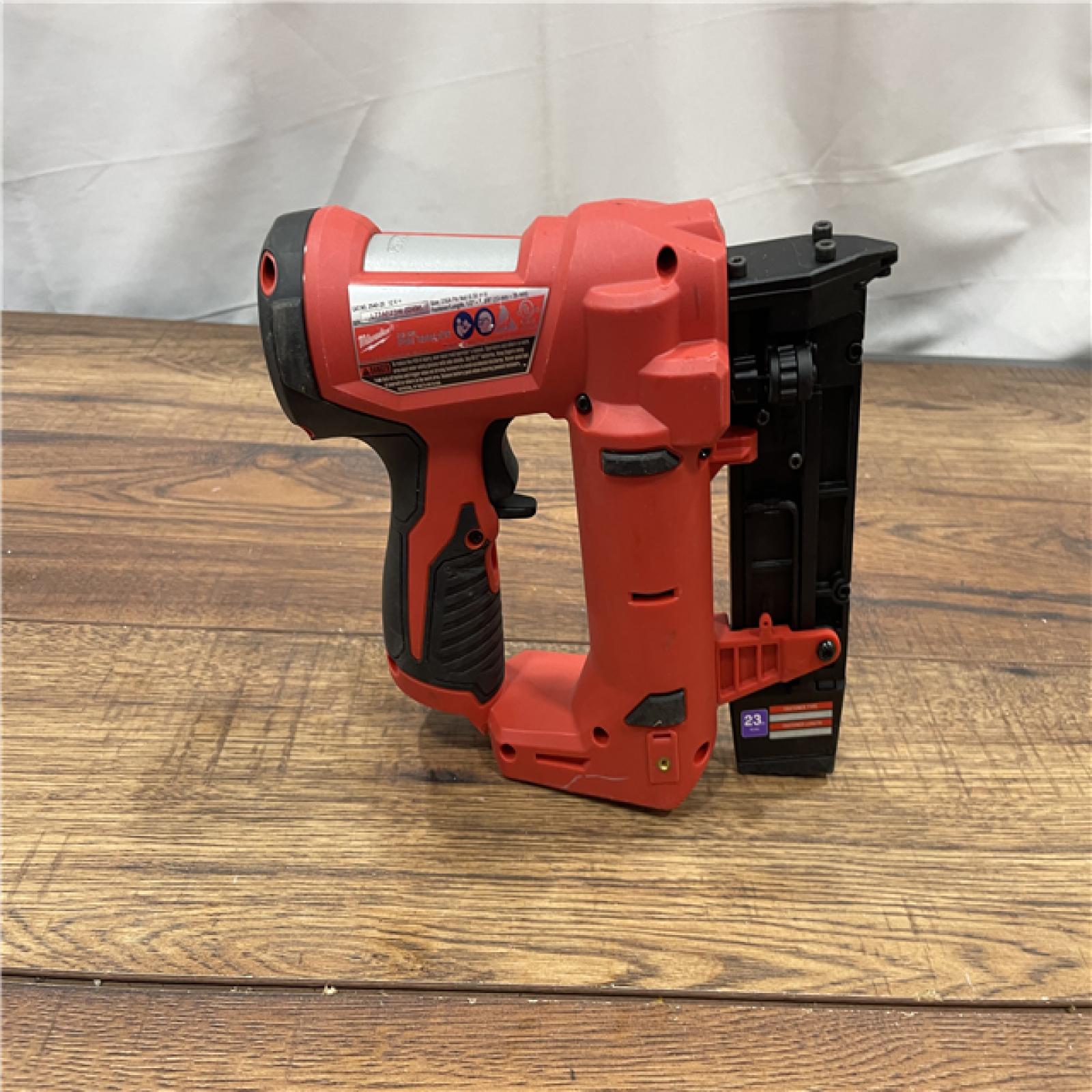 AS-IS MILWAUKEE M12 12-Volt 23-Gauge Lithium-Ion Cordless Pin Nailer (Tool-Only)