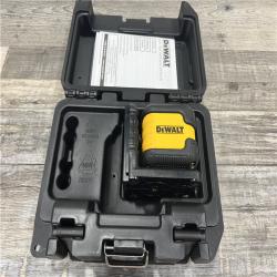 AS-IS DEWALT 55 ft. Green Self-Leveling Cross Line Laser Level with (2) AA Batteries & Case