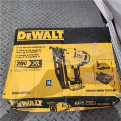 Houston location AS-IS 20V MAX XR 16-Gauge Electric Cordless Angled Finishing Nailer Kit