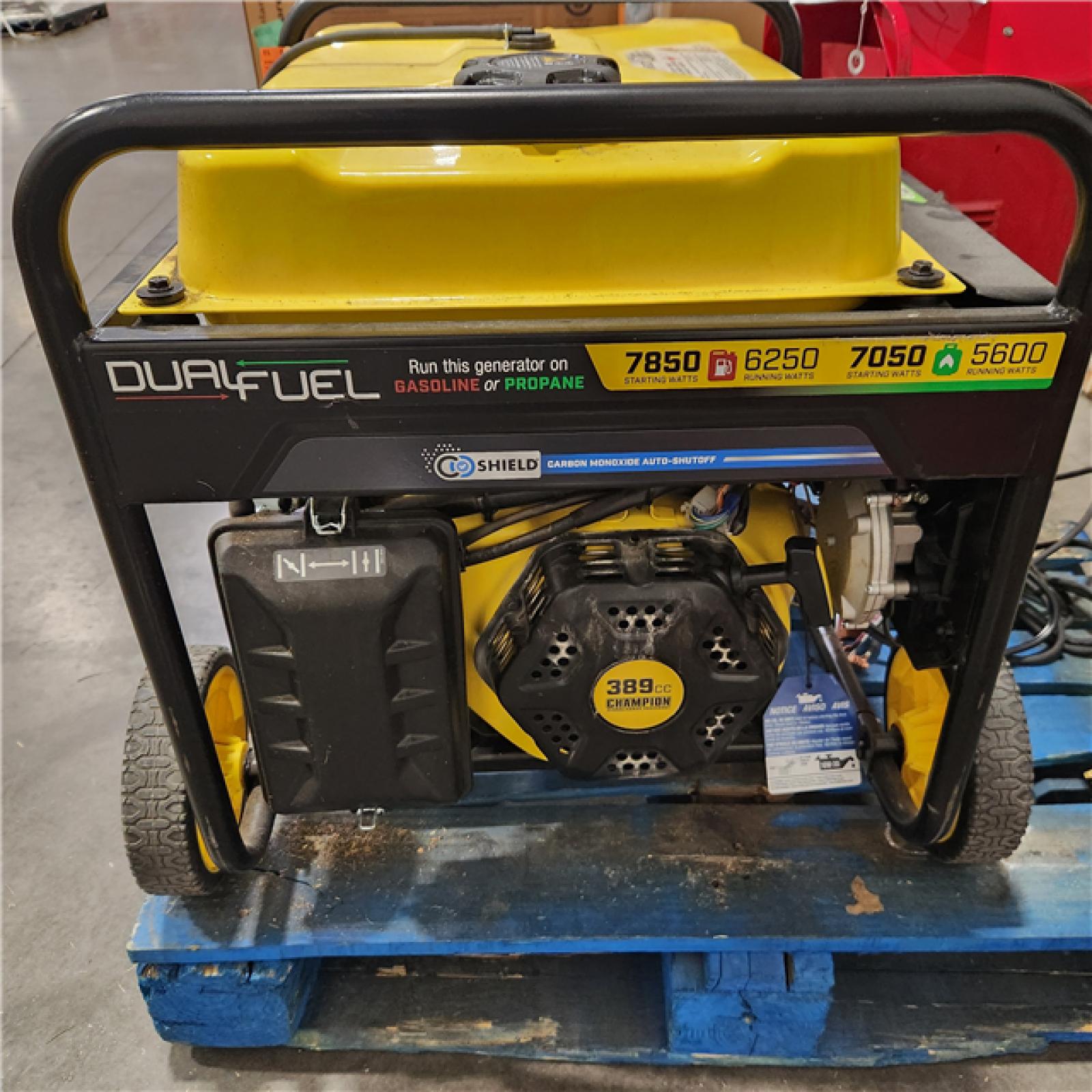 Dallas Location - As-Is Champion 201463 7850W Dual Fuel Generator