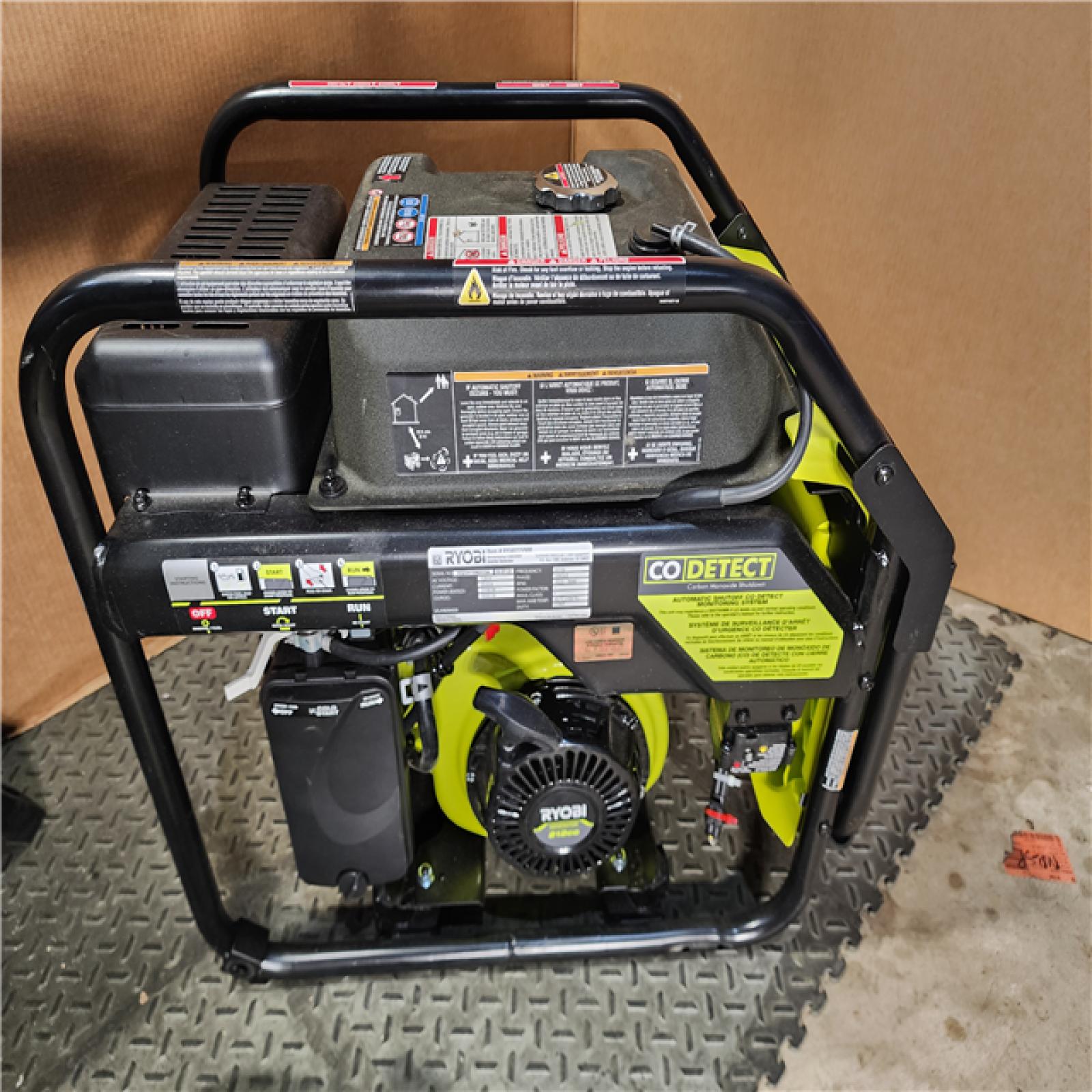 HOUSTON LOCATION - AS-IS (APPEARS LIKE NEW) RYOBI 4000-Watt Recoil Start Gasoline Powered Digital Inverter Generator with CO Shutdown