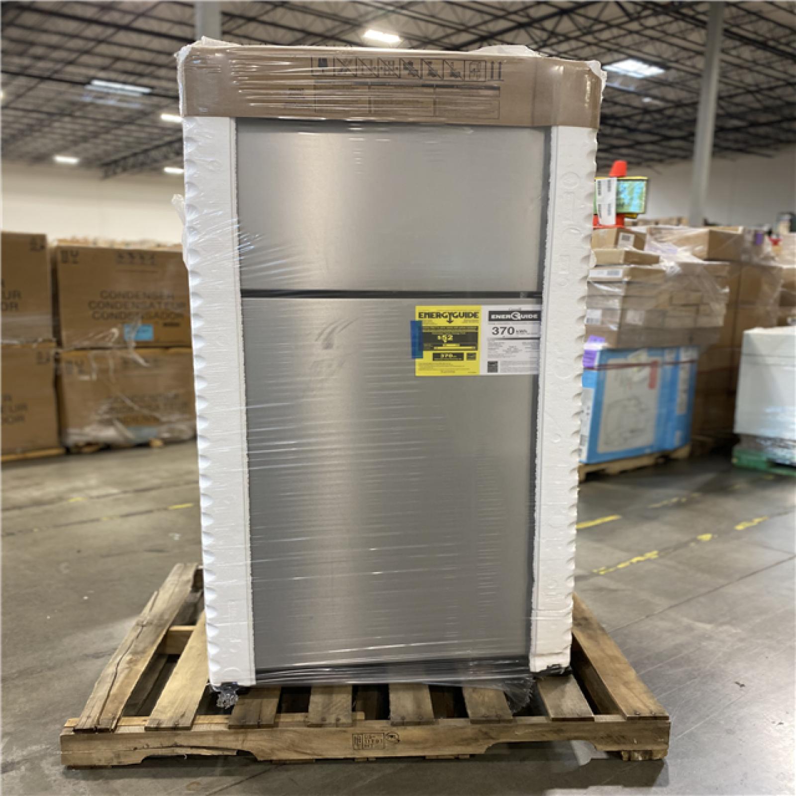 DALLAS LOCATION - Whirlpool 30 in. 18.3 cu. ft. Top Freezer Refrigerator Built-In and Standard in Monochromatic Stainless Steel