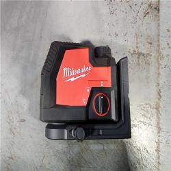 HOUSTON LOCATION - AS-IS MILWAUKEE 100 Ft. REDLITHIUM Lithium-Ion USB Green Rechargeable Cross Line Laser Level (NO USB CABLE)