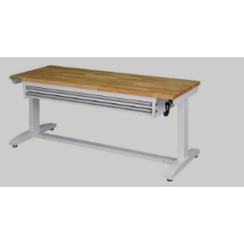 DALLAS LOCATION-  Husky Tool Storage 62 in. W White Adjustable Height Work Table with 2-Drawers