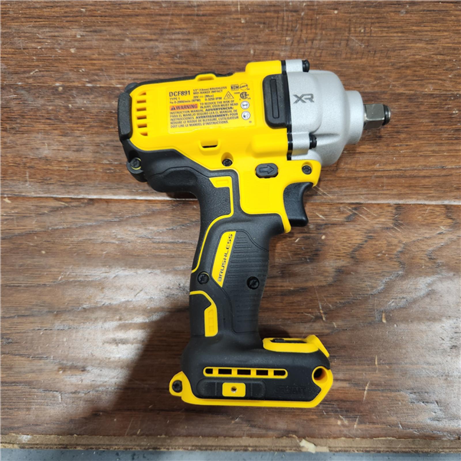 AS-IS DEWALT 20-Volt MAX XR Cordless 1/2 in. Impact Wrench (Tool-Only) (DCF891B)