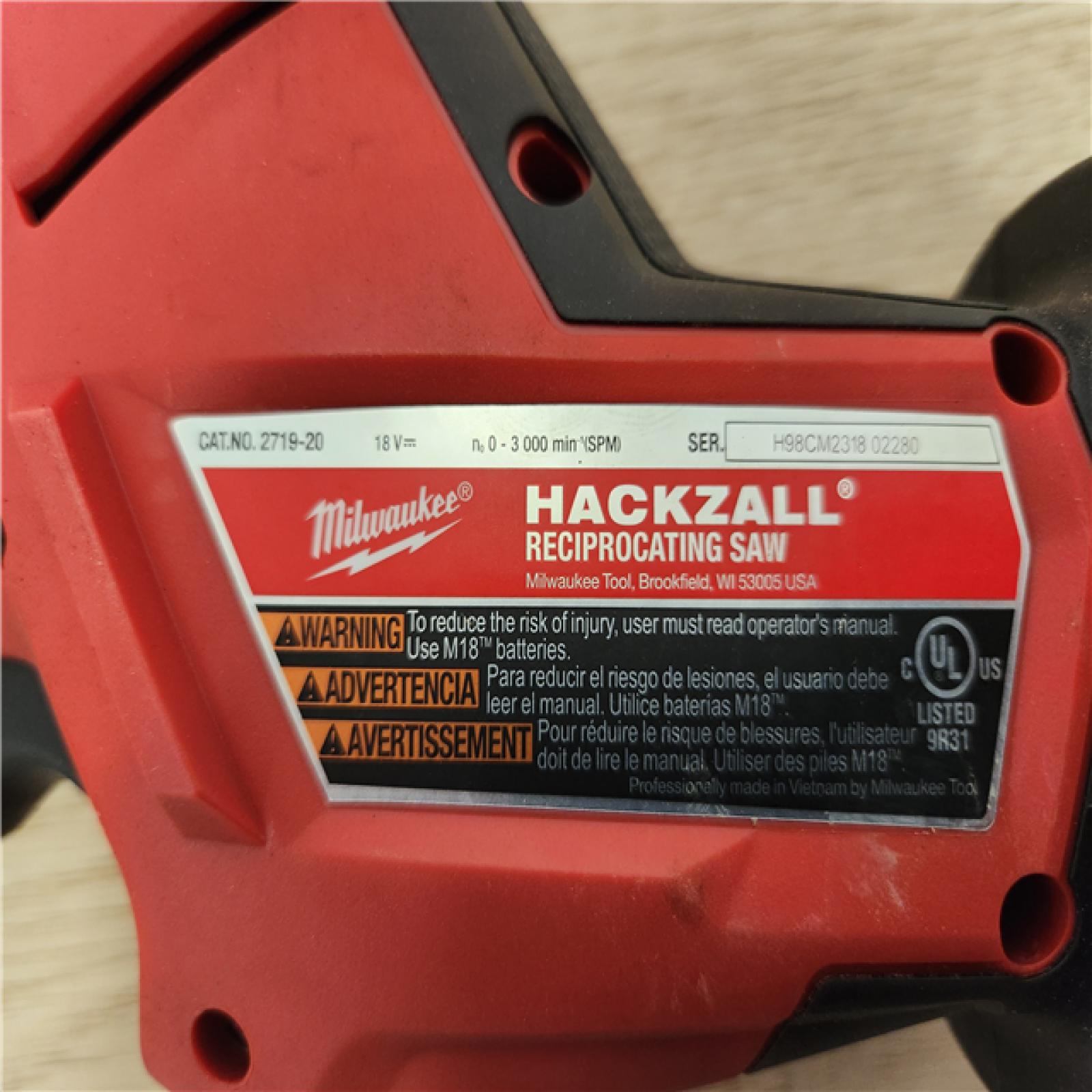 Phoenix Location NEW Milwaukee M18 FUEL 18V Lithium-Ion Brushless Cordless HACKZALL Reciprocating Saw (Tool-Only)