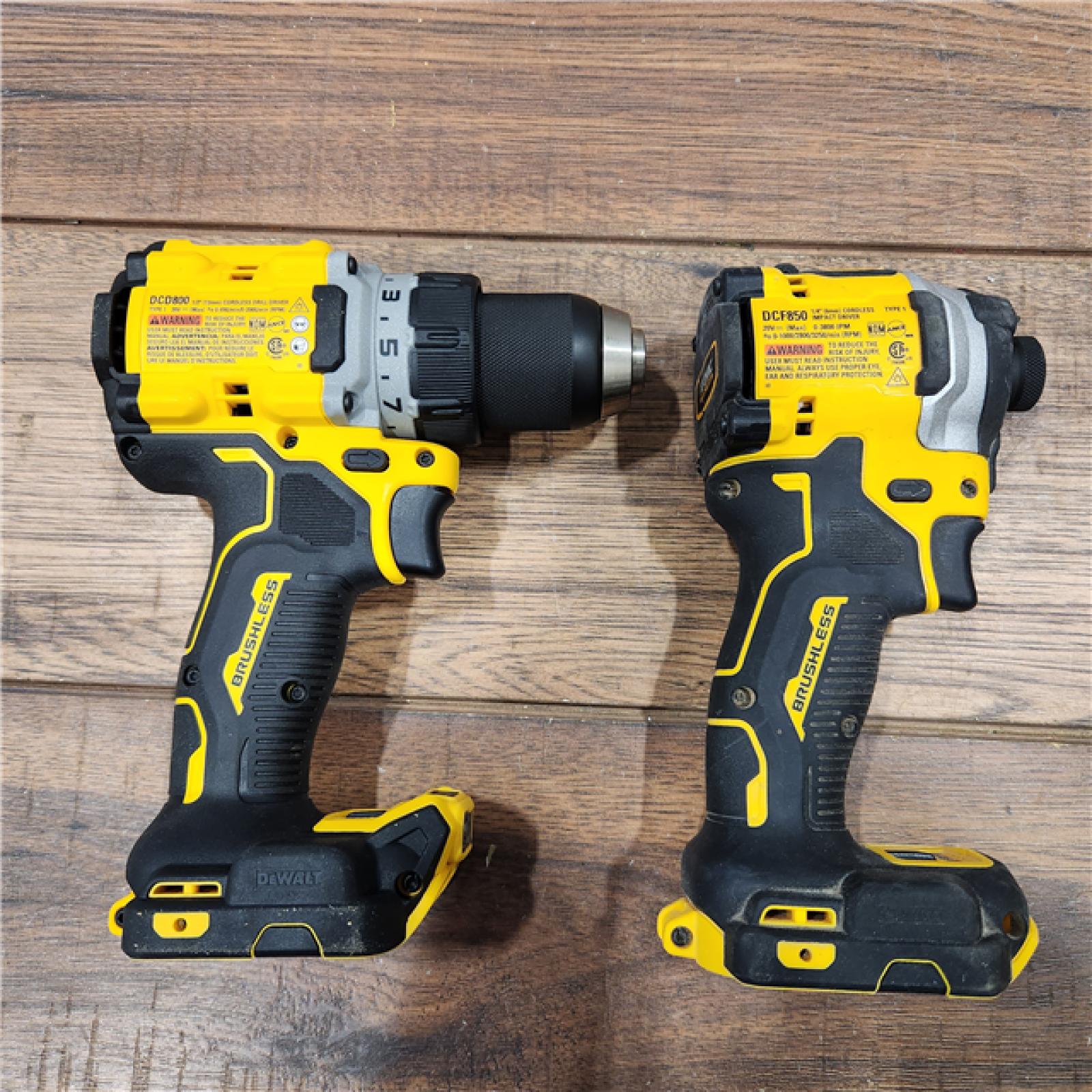 AS-IS 20V MAX XR Cordless Drill/Driver, ATOMIC Impact Driver 2 Tool Combo Kit, (2) 2.0Ah Batteries, Charger, and Bag