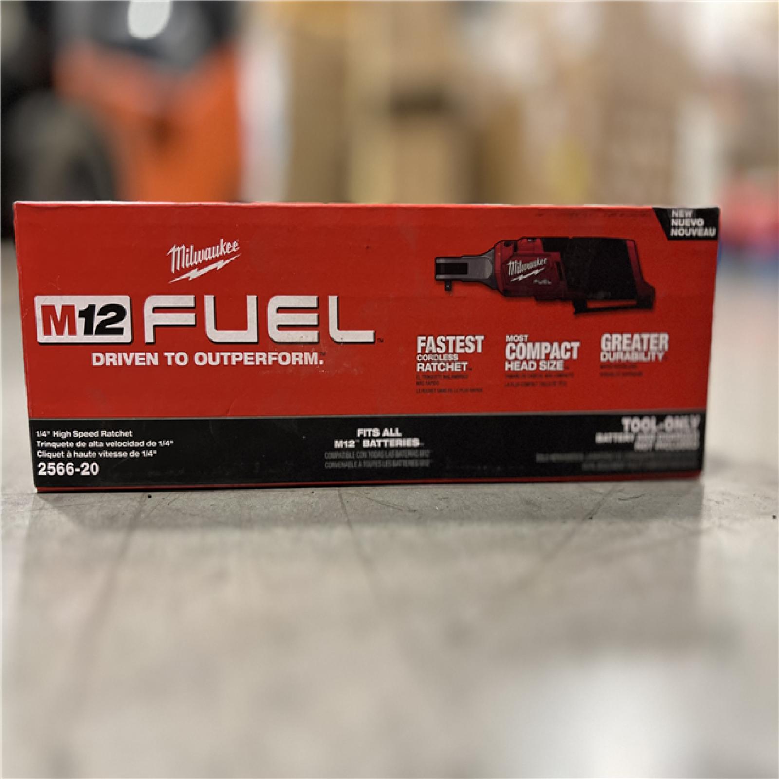 NEW! - Milwaukee M12 FUEL 12V Lithium-Ion Brushless Cordless High Speed 1/4 in. Ratchet (Tool-Only)