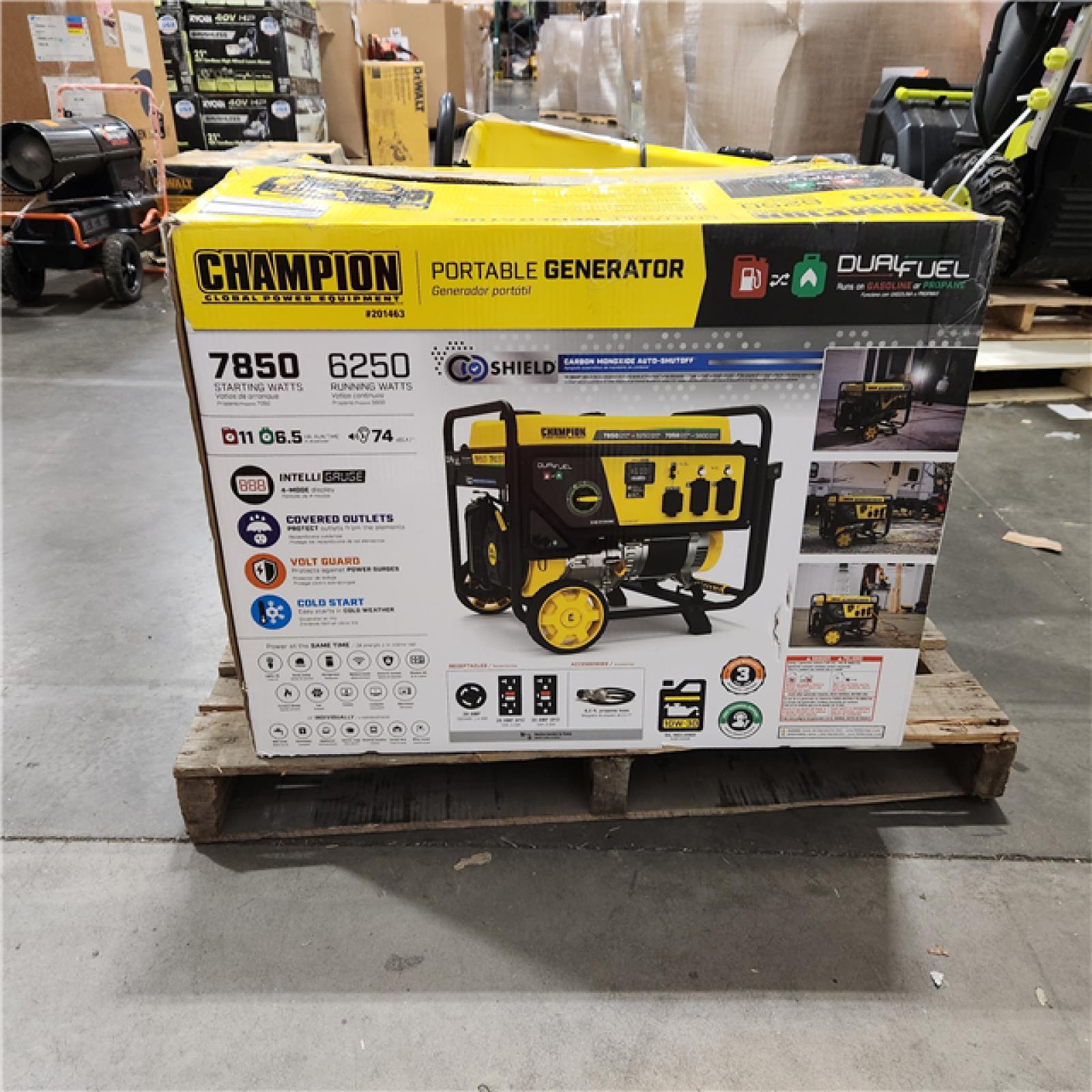 Dallas Location - As-Is Champion 6250-Watt Dual Fuel Portable Generator