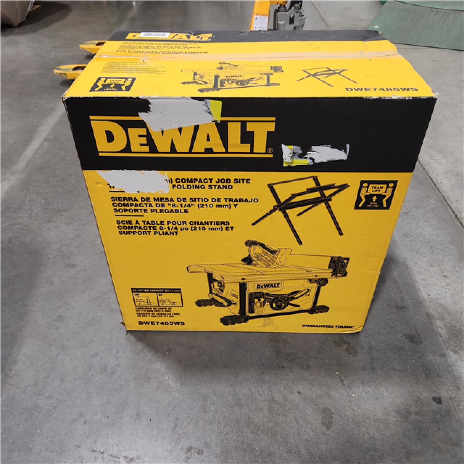 NEW-  DEWALT 15 Amp Corded 8-1/4 in. Compact Jobsite Tablesaw with Compact Table Saw Stand