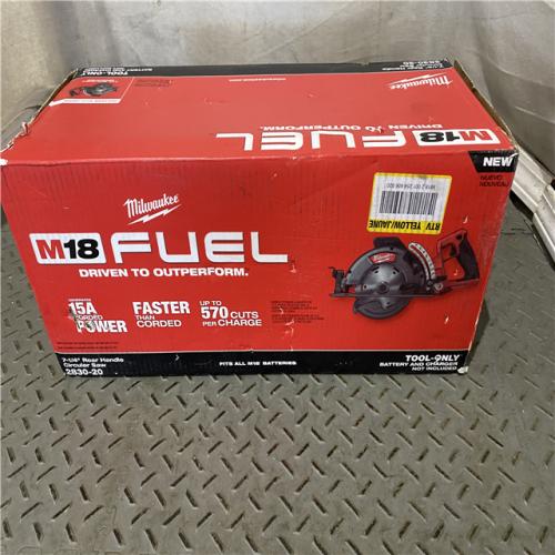 Houston location AS-IS Milwaukee 2830-20 Rear Handle Circular Saw M18 FUEL 7-1/4  Cordless Brushless Tool Only