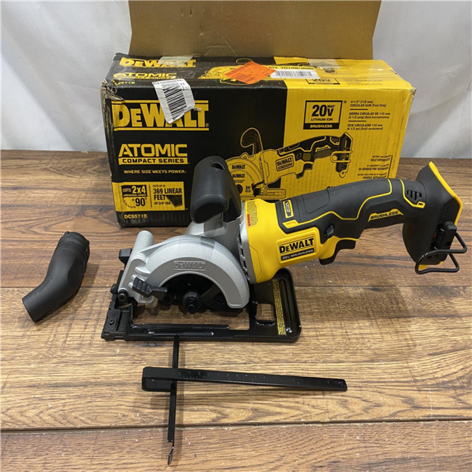 AS IS DEWALT ATOMIC 20V MAX Cordless Brushless 4-1/2 in. Circular Saw (Tool Only)