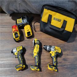 CALIFORNIA NEW DEWALT XR 3-TOOL COMBO KIT (2 BATTERIES, 1 CHARGER, AND BAG INCLUDED)