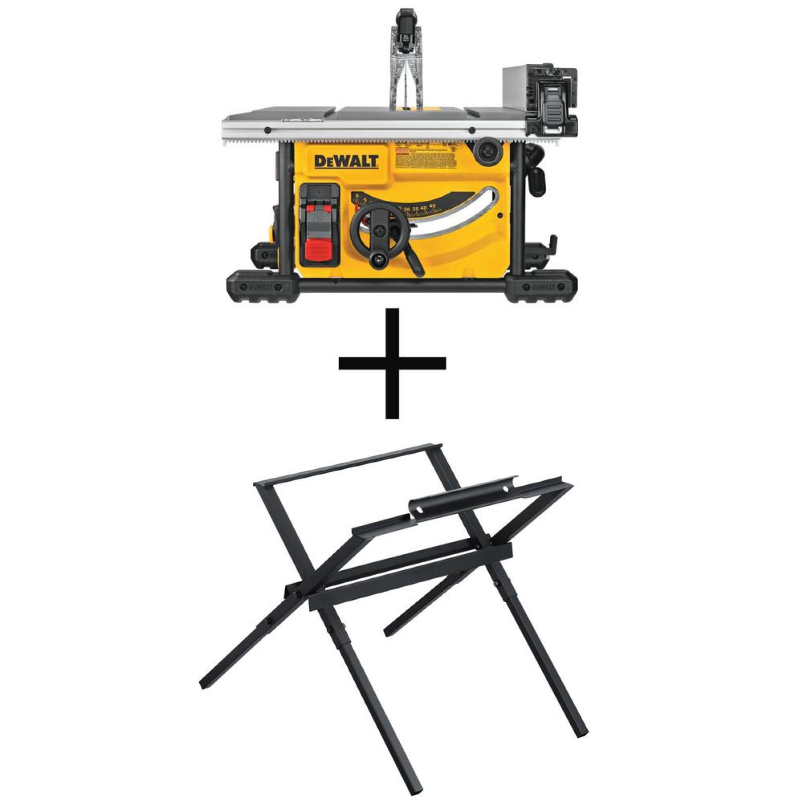 NEW-  DEWALT 15 Amp Corded 8-1/4 in. Compact Jobsite Tablesaw with Compact Table Saw Stand