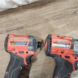 AS-IS Milwaukee M18 FUEL 18V Lithium-Ion Brushless Cordless Hammer Drill and Impact Driver Combo Kit (2-Tool) with 2 Batteries